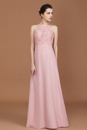 Stilvoll Ärmelloses Nackenband Prinzessin Chiffon A-Line Brautjungfernkleid mit Bordüre - Bild 1