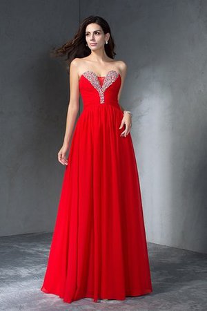 Chiffon A-Line Empire Taille Herz-Ausschnitt Abendkleid mit Rücken Schnürung - Bild 3