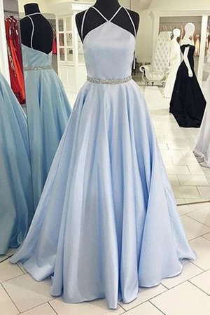 Prinzessin Satin Normale Taille Ärmelloses Reißverschluss Abendkleid - Bild 1