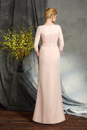 Enges Chiffon V-Ausschnitt Normale Taille Brautmutterkleid mit Reißverschluss - Bild 2