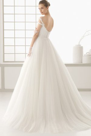 Tiefe Taile Gesticktes Kirche Romantisches Bodenlanges Brautkleid - Bild 2