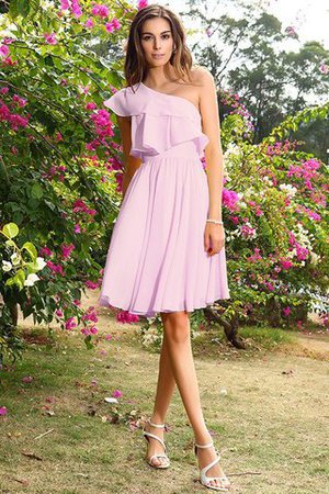 Prinzessin Chiffon Ärmelloses A-Line Mini Brautjungfernkleid - Bild 22