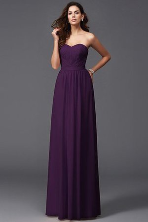 A linie Chiffon Normale Taille Anständiges Brautjungfernkleid mit Plissierungen - Bild 12