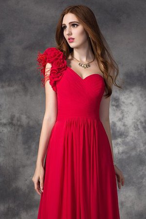 Ein Schulterfreies Chiffon Ärmelloses A Linie Anständiges Ballkleid - Bild 8