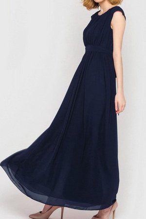 A-Line Plissiertes Kurze Ärmeln Chiffon Bodenlanges Brautmutterkleid - Bild 2