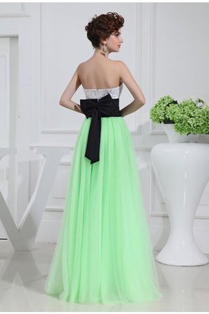 A Linie Tüll Normale Taille Ballkleid mit Herz-Ausschnitt mit Schmetterlingsknoten - Bild 2