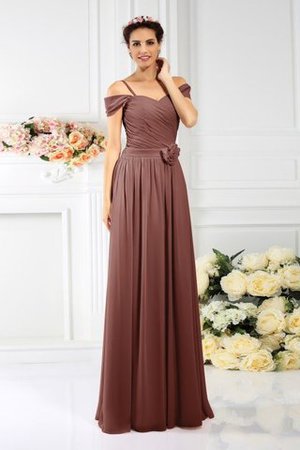 Empire Taille Plissiertes Chiffon Reißverschluss Brautjungfernkleid mit Drapierung - Bild 7