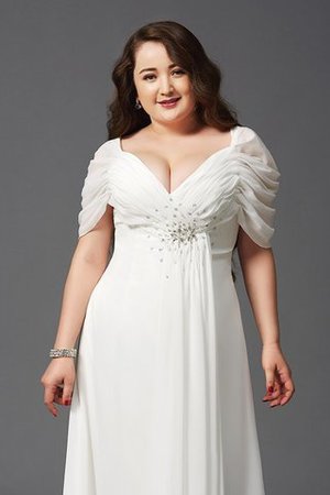 Prinzessin Kurze Ärmeln A-Linie Ballkleid mit Empire Taille in Übergröße - Bild 7