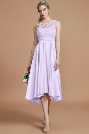 Prinzessin Seide wie Satin Boot-Ausschnitt A-Line Ärmelloses Brautjungfernkleid - Bild 24