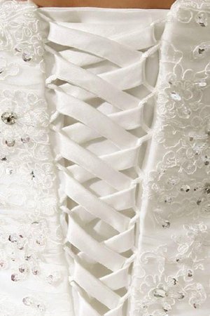 Organza Trägerlos Natürliche Taile Große Verkäufe Ärmelloses Brautkleid mit Bordüre - Bild 4