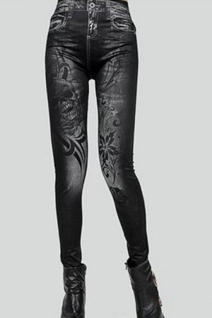Polyester Frauen-Leggings Elasthan Mode Heiß Club Kleider