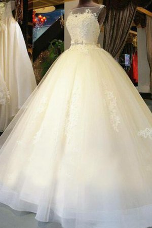 Organza Duchesse-Linie Kurzes Bodenlanges Brautkleid mit Reißverschluss - Bild 1