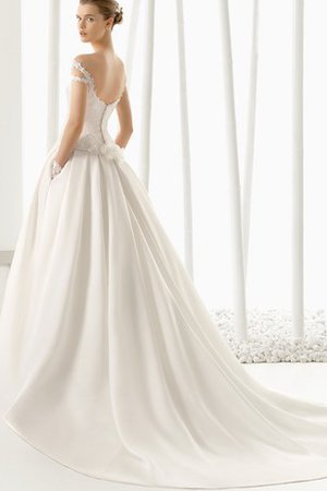 Tiefe Taile Romantisches Extravagantes Brautkleid mit Plissierungen mit Perlen - Bild 2