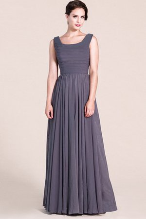 Plissiertes Bodenlanges Elegantes Brautjungfernkleid aus Chiffon mit Rüschen - Bild 1