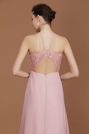 Stilvoll Ärmelloses Nackenband Prinzessin Chiffon A-Line Brautjungfernkleid mit Bordüre - Bild 8