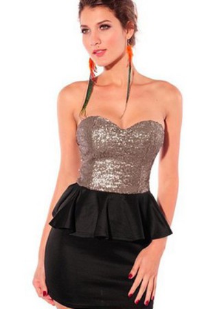 Ausschnitt Damen Bodycon Elegant Schatz Baumwolle Club Kleider