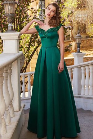 A Linie Satin Paillette Paillettenbesetztes Bodenlanges Abendkleid - Bild 5