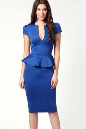 Polyester V-Ausschnitt Ausschnitt Bodycon Elegant Club Kleider