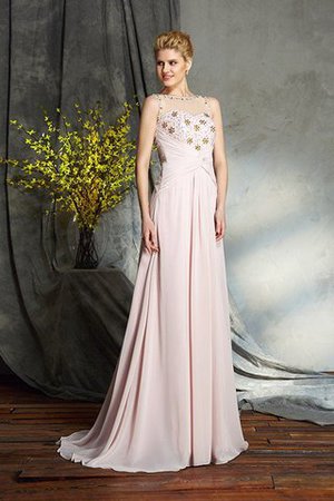 Chiffon Prinzessin Ärmelloses Anständiges Brautmutterkleid mit Applikation - Bild 5