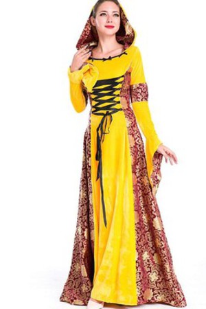 Gold Halloween Königlich Prinzessin Cosplay & Kostüme