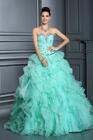 Empire Taille Duchesse-Linie Herz-Ausschnitt Anständiges Partykleid aus Organza - Bild 4