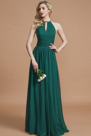 Prinzessin A-Line Ärmelloses Brautjungfernkleid aus Chiffon mit Natürlicher Taille - Bild 3