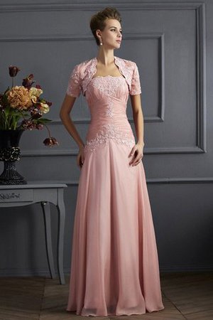 A-Linie Empire Taille Ärmellos Bodenlanges Brautmutterkleid mit Applikation - Bild 1