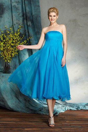 Organza Ärmellos Prinzessin Brautmutterkleid mit Empire Taille mit Applikation - Bild 3