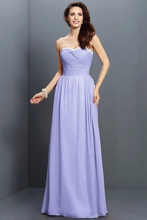 Prinzessin Chiffon Herz-Ausschnitt Reißverschluss Bodenlanges Brautjungfernkleid - Bild 17