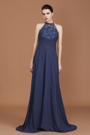 A linie Prinzessin Normale Taille Engelwurz Brautjungfernkleid aus Chiffon mit Bordüre - Bild 3