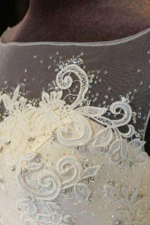 Duchesse-Linie Schulterfreier Ausschnitt Getrennt Brautkleid mit Applike mit Gürtel - Bild 5