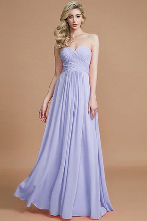 Prinzessin Chiffon A-Linie Normale Taille Bodenlanges Brautjungfernkleid - Bild 22