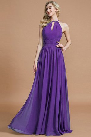 Prinzessin A-Line Ärmelloses Brautjungfernkleid aus Chiffon mit Natürlicher Taille - Bild 29