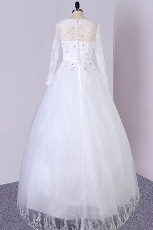A linie Paillettenbesetztes Konservatives Brautkleid aus Tüll aus Paillette - Bild 2
