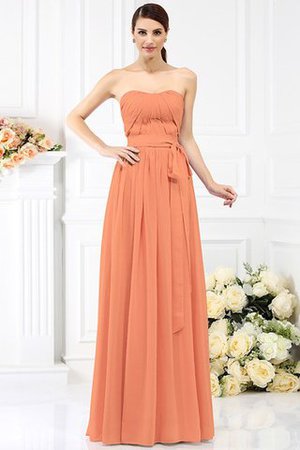 Prinzessin Chiffon A-Line Trägerloser Ausschnitt Brautjungfernkleid mit Gürtel - Bild 20