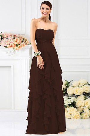 Trägerlos a linie Chiffon Prinzessin Sittsames Brautjungfernkleid - Bild 7