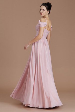 Normale Taille Reißverschluss Prinzessin Gerüschtes Brautjungfernkleid aus Chiffon - Bild 5