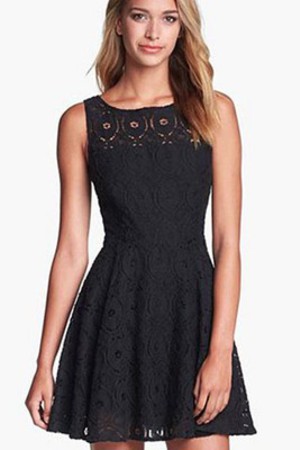 Schätzchen Fantastisch Schön Skater Kleid Aufregend Schwarz Club Kleider