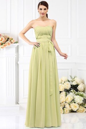 Prinzessin Chiffon A-Line Trägerloser Ausschnitt Brautjungfernkleid mit Gürtel - Bild 8