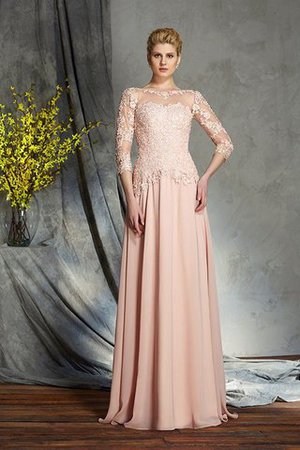 Chiffon Reißverschluss A-Line Sittsames Brautmutterkleid mit Applikation - Bild 3