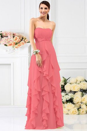 Trägerlos a linie Chiffon Prinzessin Sittsames Brautjungfernkleid - Bild 27