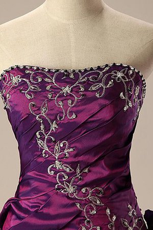 Perlenbesetztes Duchesse-Linie Gesticktes Sittsames Partykleid mit Plissierungen - Bild 2