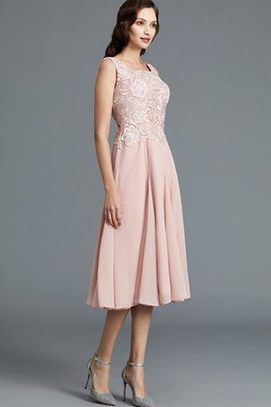 Ärmellos Schaufel-Ausschnitt a linie Prinzessin Chiffon Brautmutterkleid - Bild 6