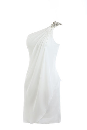 A linie Outdoor Kunstseide Ausgefallenes Brautkleid mit Perlen mit Überlagertem Mieder - Bild 3