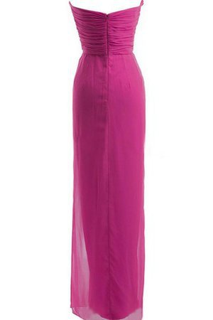 Etui Herz-Ausschnitt Natürliche Taile Bodenlanges Brautmutterkleid aus Chiffon - Bild 2