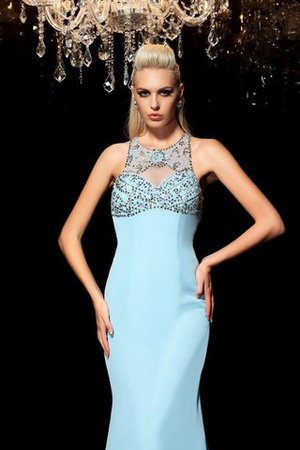 Enges Chiffon Ärmelloses Anständiges Ballkleid mit Natürlicher Taille - Bild 5