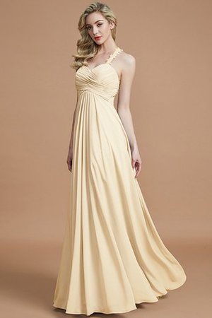 Reißverschluss Normale Taille A-Linie Chiffon Gerüschtes Brautjungfernkleid - Bild 11