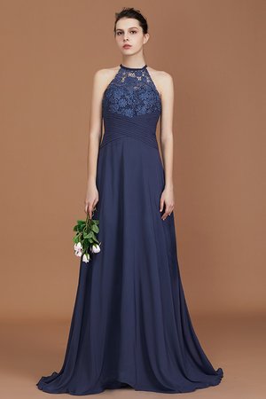 A linie Prinzessin Normale Taille Engelwurz Brautjungfernkleid aus Chiffon mit Bordüre - Bild 1