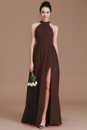 Prinzessin Nackenband Ärmelloses Gerüschtes Bodenlanges Brautjungfernkleid - Bild 12