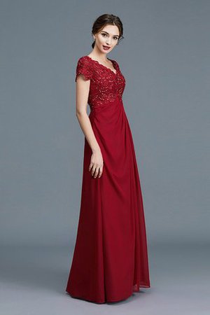 Prinzessin Chiffon Normale Taille V-Ausschnitt Bodenlanges Brautmutterkleid - Bild 5